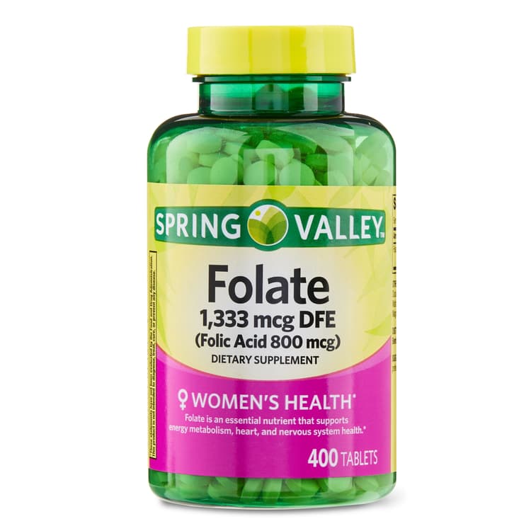 Spring Valley Folate Dietary Supplement, 1,333 Mcg Dfe