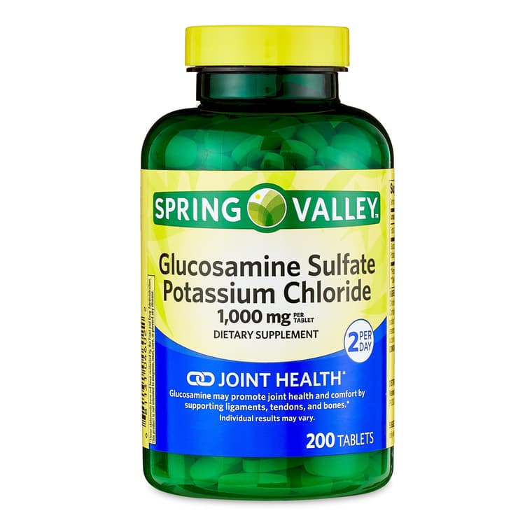Spring Valley Glucosamine Sulfate Potassium Chloride Tablets Dietary Supplement