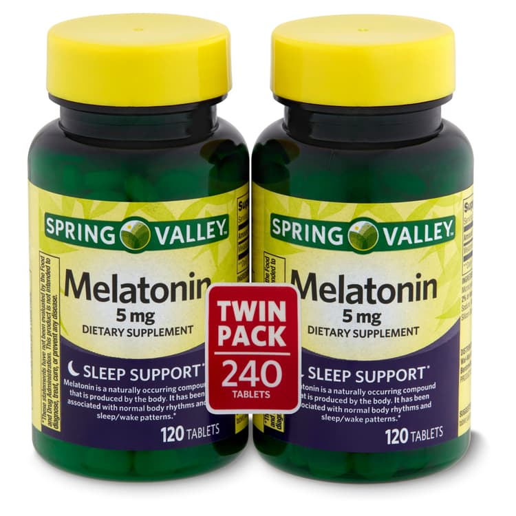 Spring Valley Melatonin Dietary Supplement Twin Pack