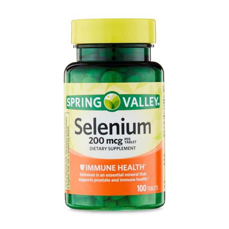 Spring Valley Selenium Immune Health Dietary Supplement Tablets, 200 Mcg