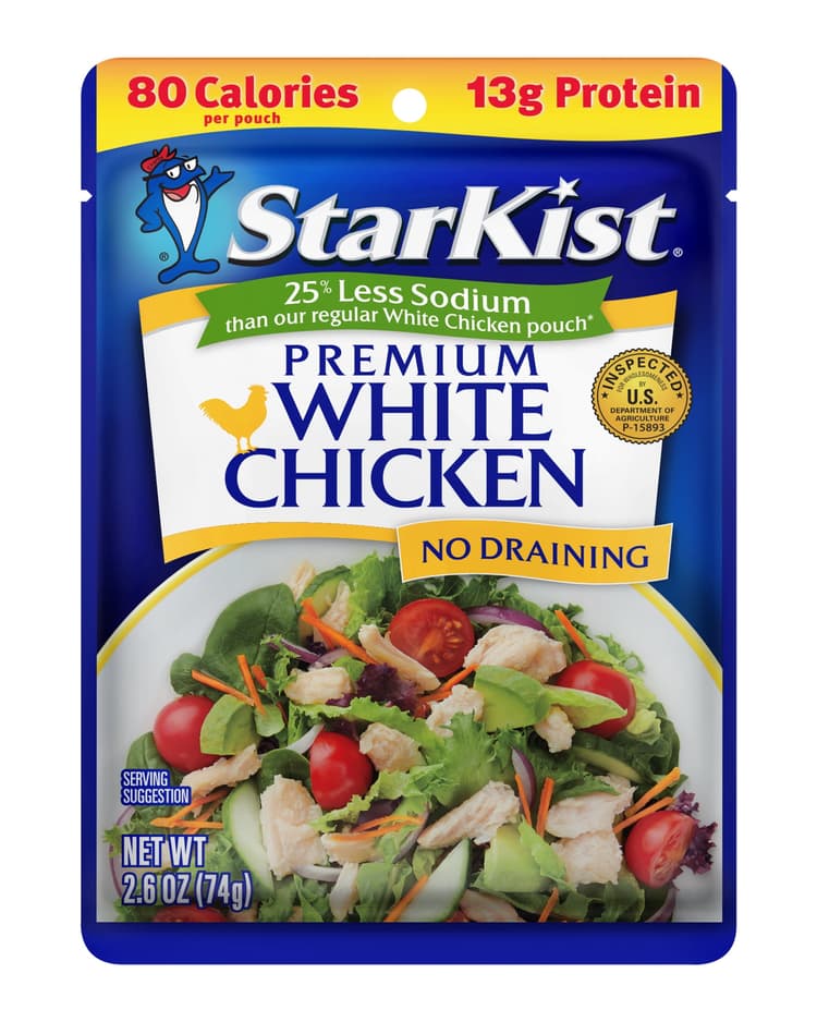 Starkist White Chicken 25% Less Sodium Pouch