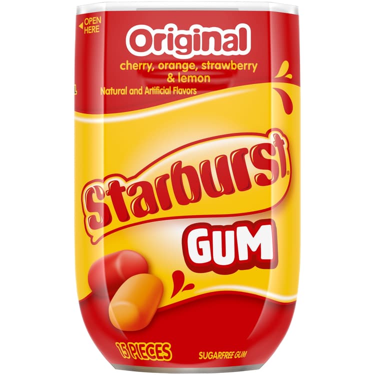 Starburst Original Chewing Gum, 15-Piece