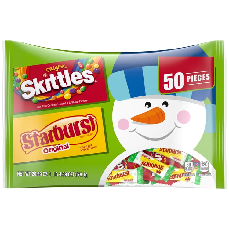 Starburst & Skittles Original Christmas Chewy Candy Variety
