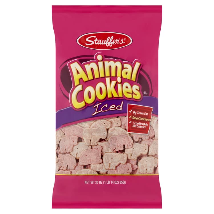 Stauffer'S Animal Cookies Iced, Shelf-Stable Bag