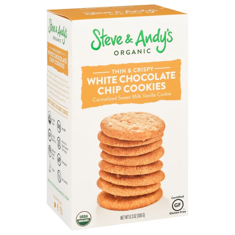 Steve & Andy'S Cookies, White Chocolate Chip