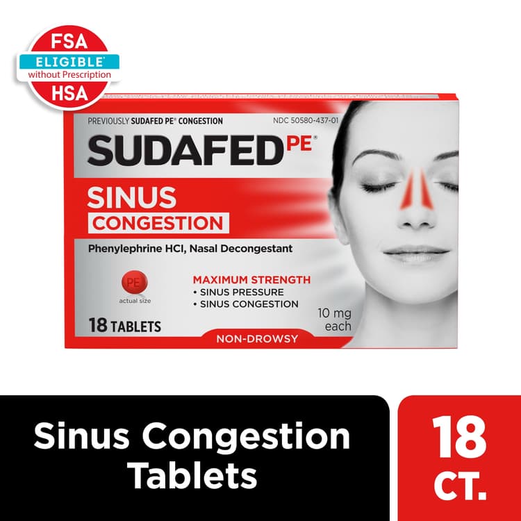 Sudafed Pe Non-Drowsy Maximum Strength Sinus Congestion
