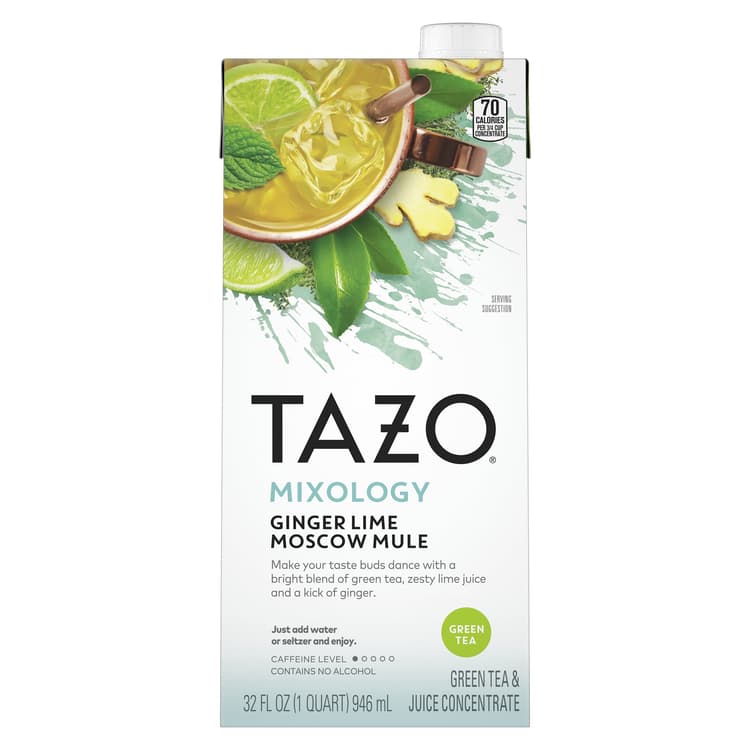 Tazo Mixology Ginger Lime Moscow Mule Iced Tea Concentrate, Black Tea, Carton