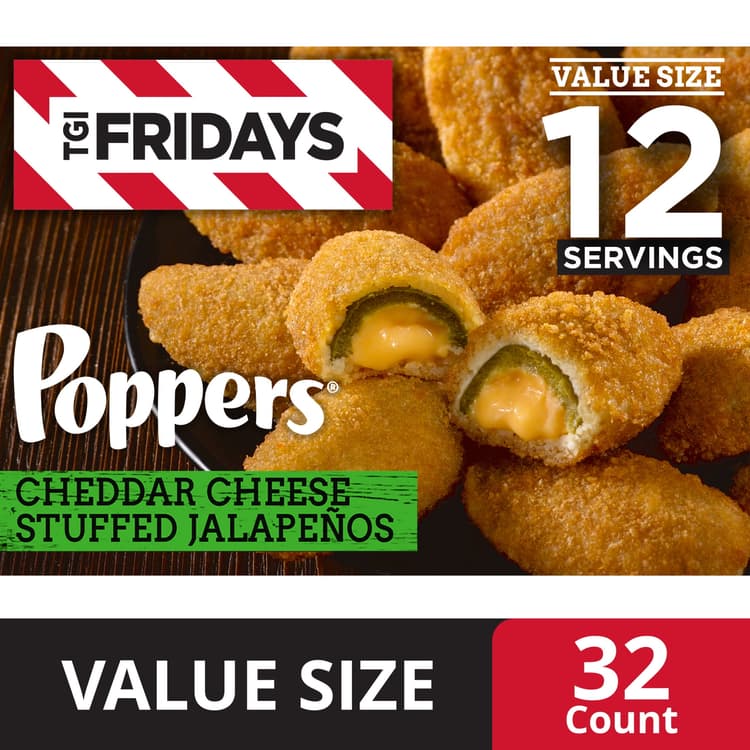 Tgi Fridays Appetizers Cheddar Cheese Stuffed Jalapeno Poppers Value Size