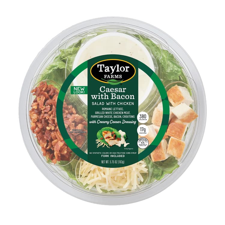 Taylor Farms Caesar And Bacon Salad Bowl