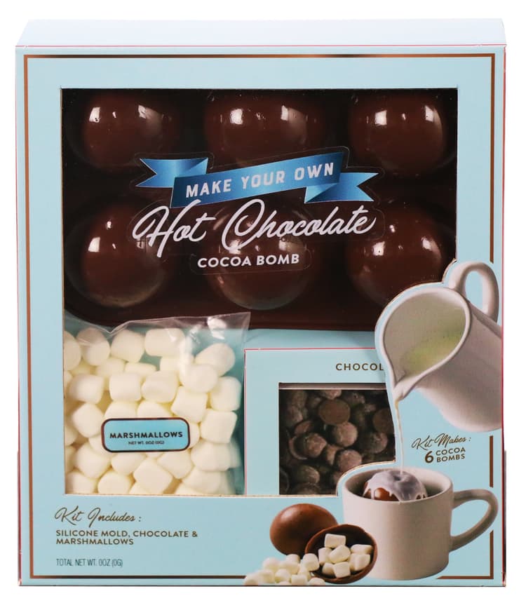 The Modern Gourmet Hot Drinks, Make Your Own Hot Chocolate Bombs, Chocolate Block, 10 Sets Per