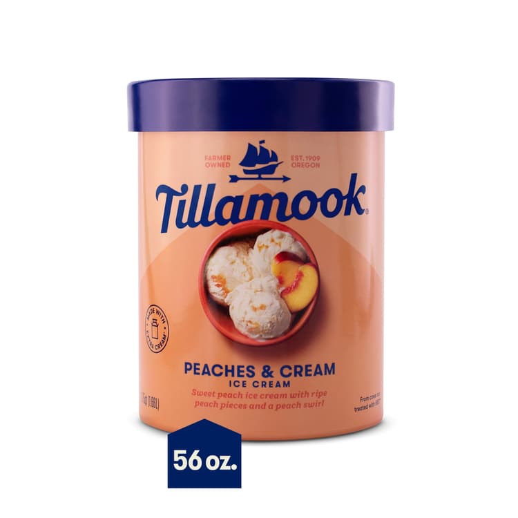 Tillamook Peaches & Cream Ice Cream