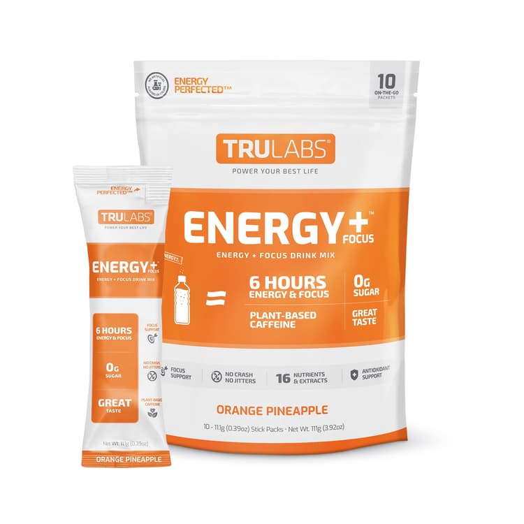 Trulabs Energy + Focus, Powdered Drink Mix, Orange Pineapple