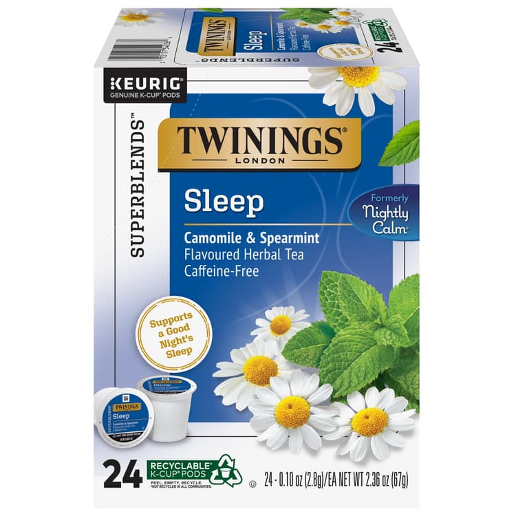 Twinings Nightly Calm K-Cup Pods For Keurig, Caffeine Free Herbal Tea
