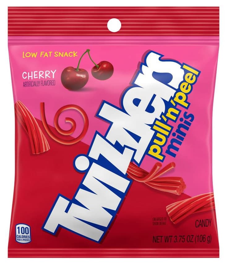 Twizzler Pull-N-Peel Cherry Small Peg