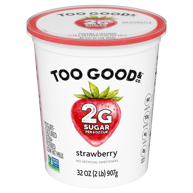 Two Good Strawberry Low Fat Lower Sugar Greek Yogurt