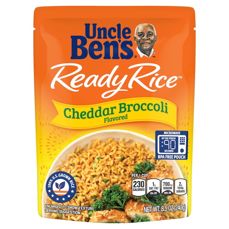 Uncle Bens Ready Rice Pouch, Cheddar Broccoli Flavored