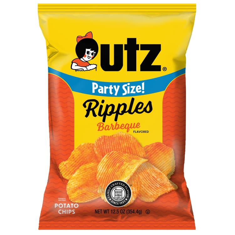 Utz Party Size Ripples, Barbeque Flavor