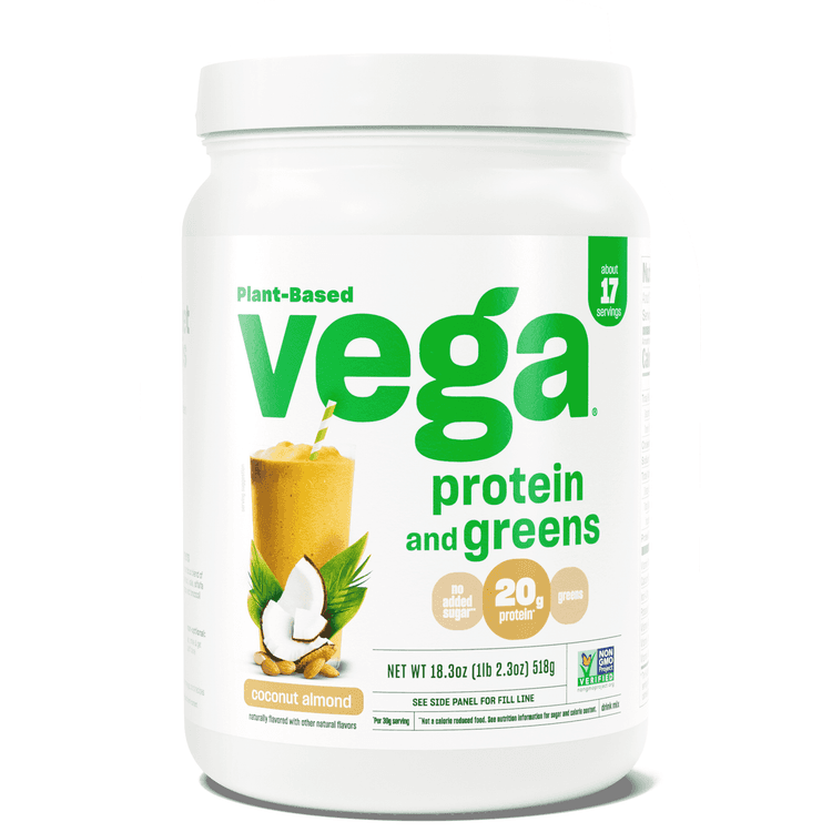 Vega Protein & Greens Plant-Based Coconut Almond Flavored Drink Mix Powder