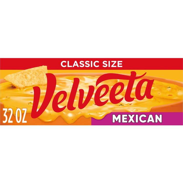 Velveeta Mexican Melting Cheese Dip & Sauce With Jalapeno Peppers, Block