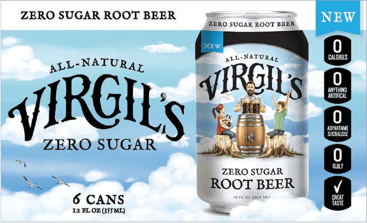 Virgil'S Zero Sugar Root Beer Soda Pop