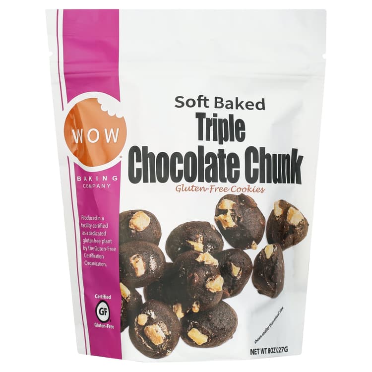Wow Baking Soft-Baked Gluten-Free Triple Chocolate Chunk Cookies