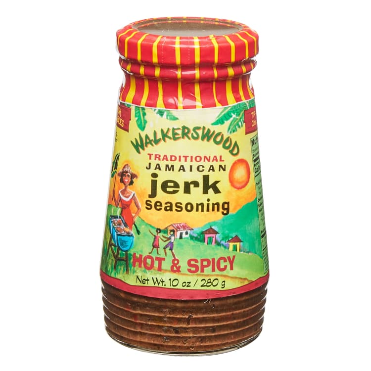 Walkerswood Traditional Jamaican Jerk Seasoning And Marinade, Hot & Spicy, Per Container, Fat Free, Only 5 Calories Per Serving, For Chicken, Pork, Fish, Hamburgers & Vegetables
