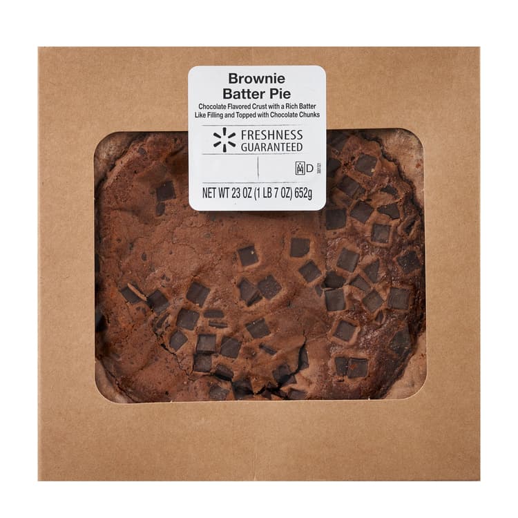 Walmart Open Face Pie 8" Pre-Baked Chocolate Brownie