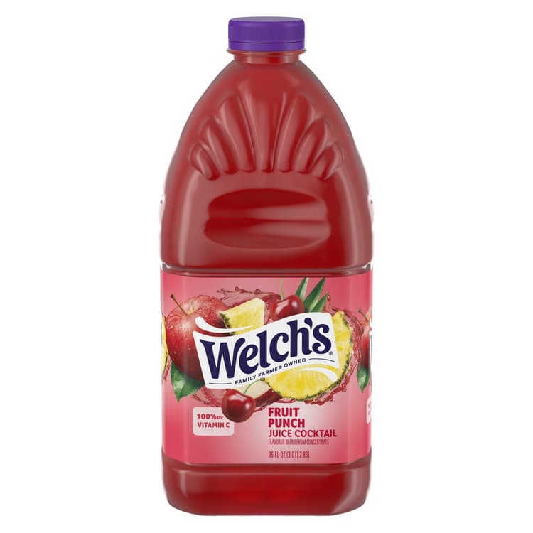 Welch'S Family Farmer Owned Fruit Punch Juice Cocktail Flavored Blend From Concentrate