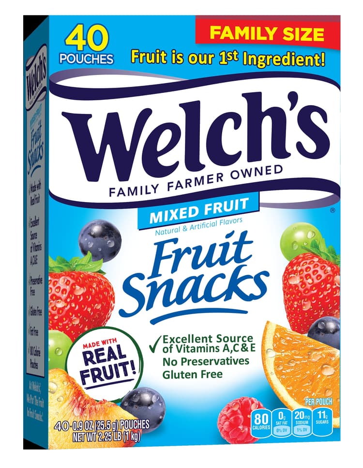 Welch'S Family Size Mixed Fruit Snacks 40