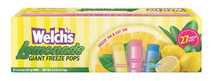 Welch'S Freeze Pops, Lemonade, Giant