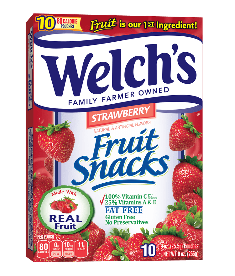 Welch'S Strawberry Fruit Snacks ( Of 10 Pouches