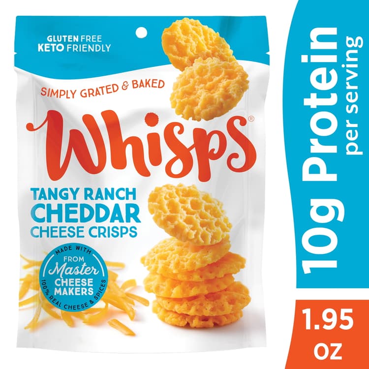 Whisps Tangy Ranch Cheddar Cheese Crisps, Protein From 100% Cheese