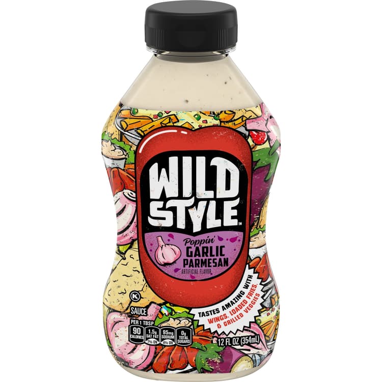 Wild Style Poppin' Garlic Parmesan Sauce, Oz