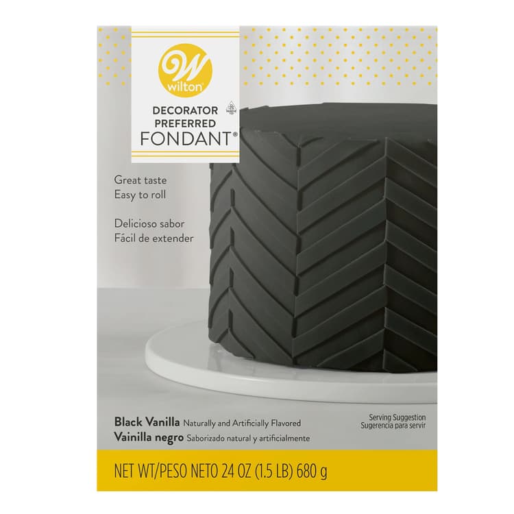Wilton Decorator Preferred Fondant, Black, Sweet Vanilla Flavor