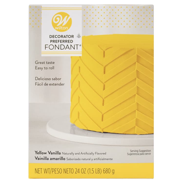 Wilton Decorator Preferred Yellow Fondant, Fondant Icing With Vanilla Flavor