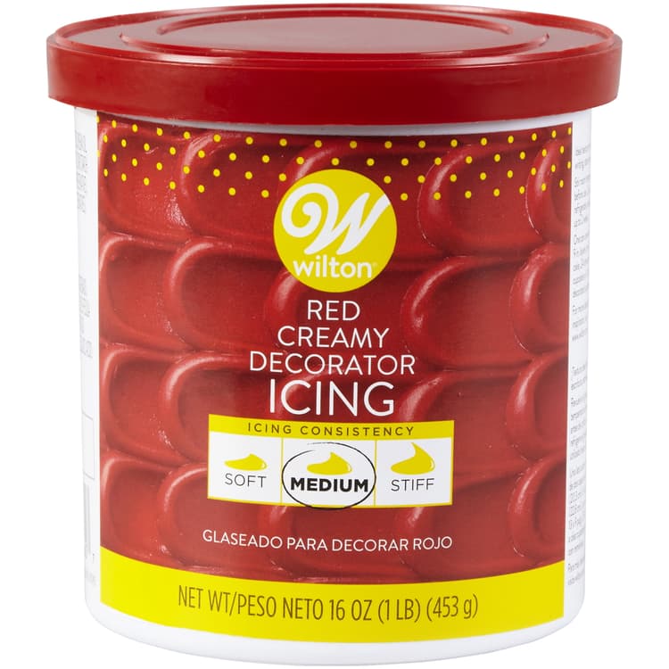 Wilton Red Buttercream Frosting. Tub, Ready-To-Use Medium Consistency
