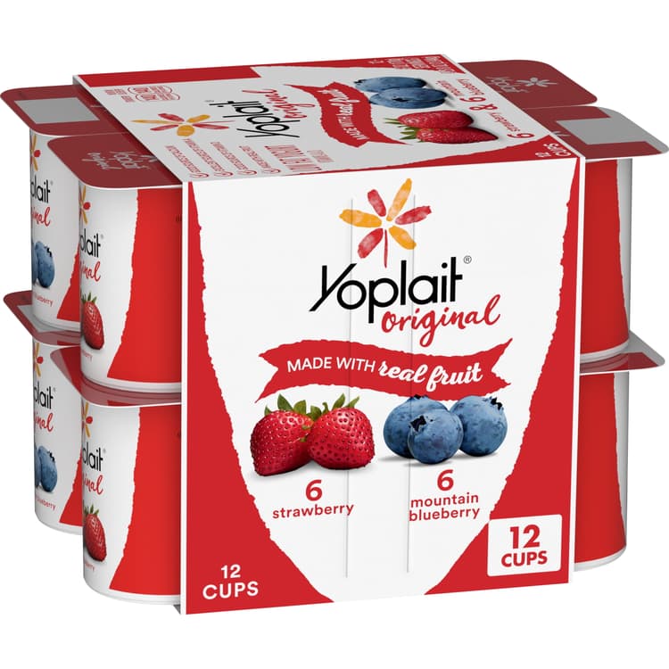 Yoplait Original Low Fat Yogurt Pack, Fruit Yogurt