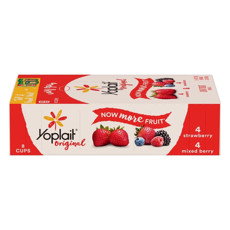 Yoplait Original Yogurt, Low Fat, Strawberry & Mixed Berry