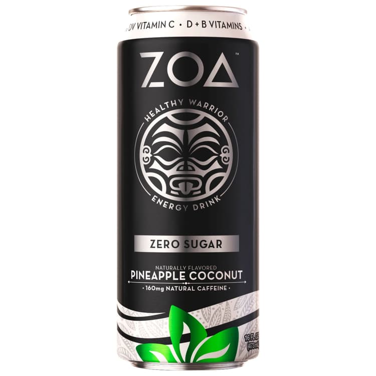 Zoa Energy Drink Pineapple Coconut Zero Sugar