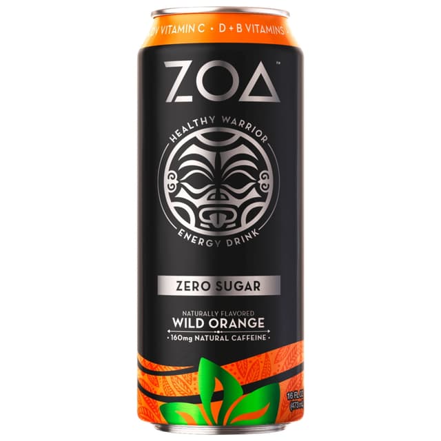 Is it Walnut Free? Zoa Zero Sugar Wild Orange Healthy Warrior Energy Drink