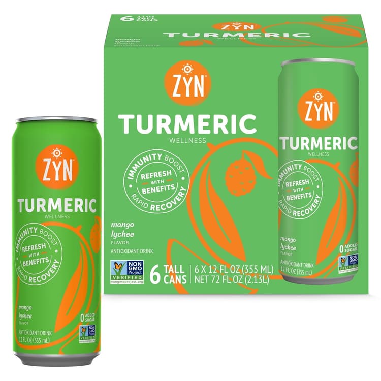 Zyn, Antioxidant Drink, Turmeric Wellness, Mango Lychee Flavor