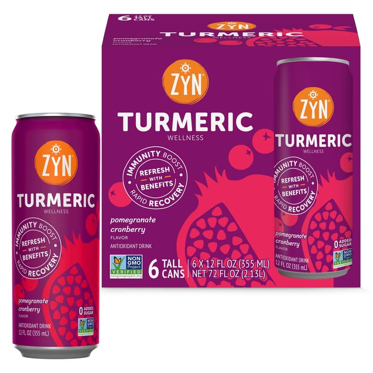 Zyn, Antioxidant Drink, Turmeric Wellness, Pomegranate Cranberry Flavor