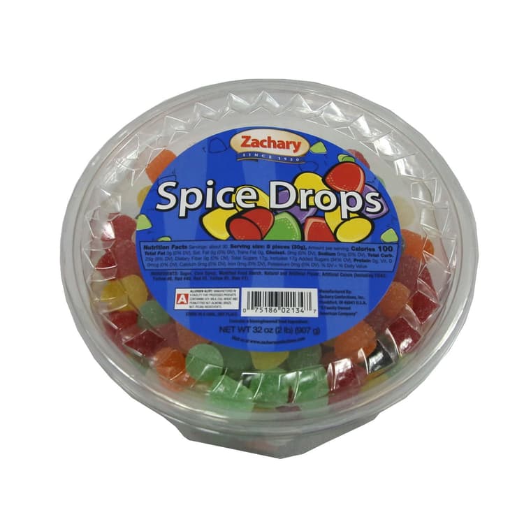 Zachary Spice Drops Tub. Jelly Candy Regular Size