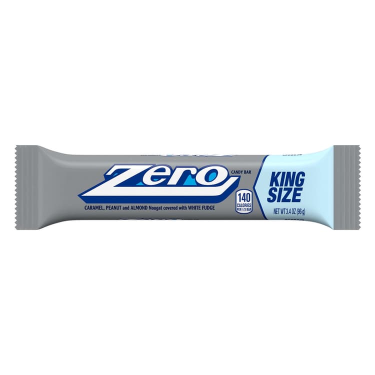 Zero White Fudge, Caramel, Peanut, Almond Nougat King Size Candy, Bar