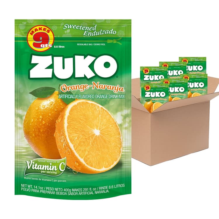 Zuko Drink Mix, Artificial Orange Flavor