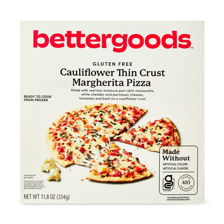 Bettergoods Gluten Free Cauliflower Thin Crust Margherita Pizza