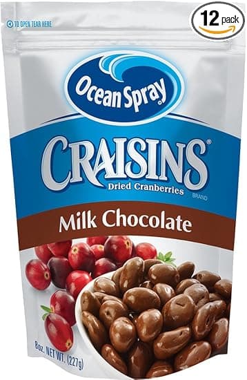Ocean Spray Milk Chocolate Covered Craisins, (Pack Of