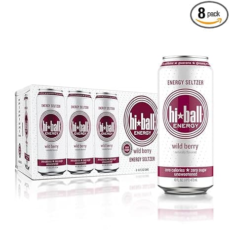 Hiball Energy Zero Calorie And Zero Sugar Sparkling Energy Water, Wild Berry, Oz. Cans