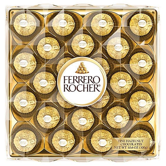 Is it Vegetarian? Ferrero Rocher Fine Hazelnut Milk Chocolate Candy Glamond Gift Box