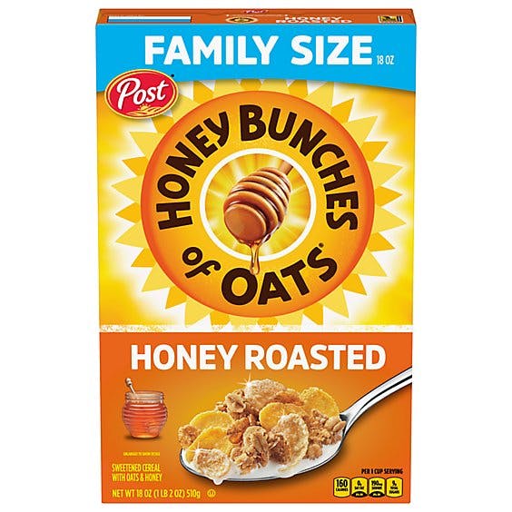 Is it Vegan? Post Honey Bunches Of Oats Honey Roasted Breakfast Whole Grain Cereal